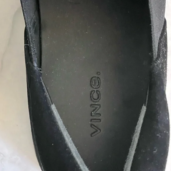 VINCE Warren Black Suede  Slip-On Sneakers Size 8.5 - Picture 7 of 11